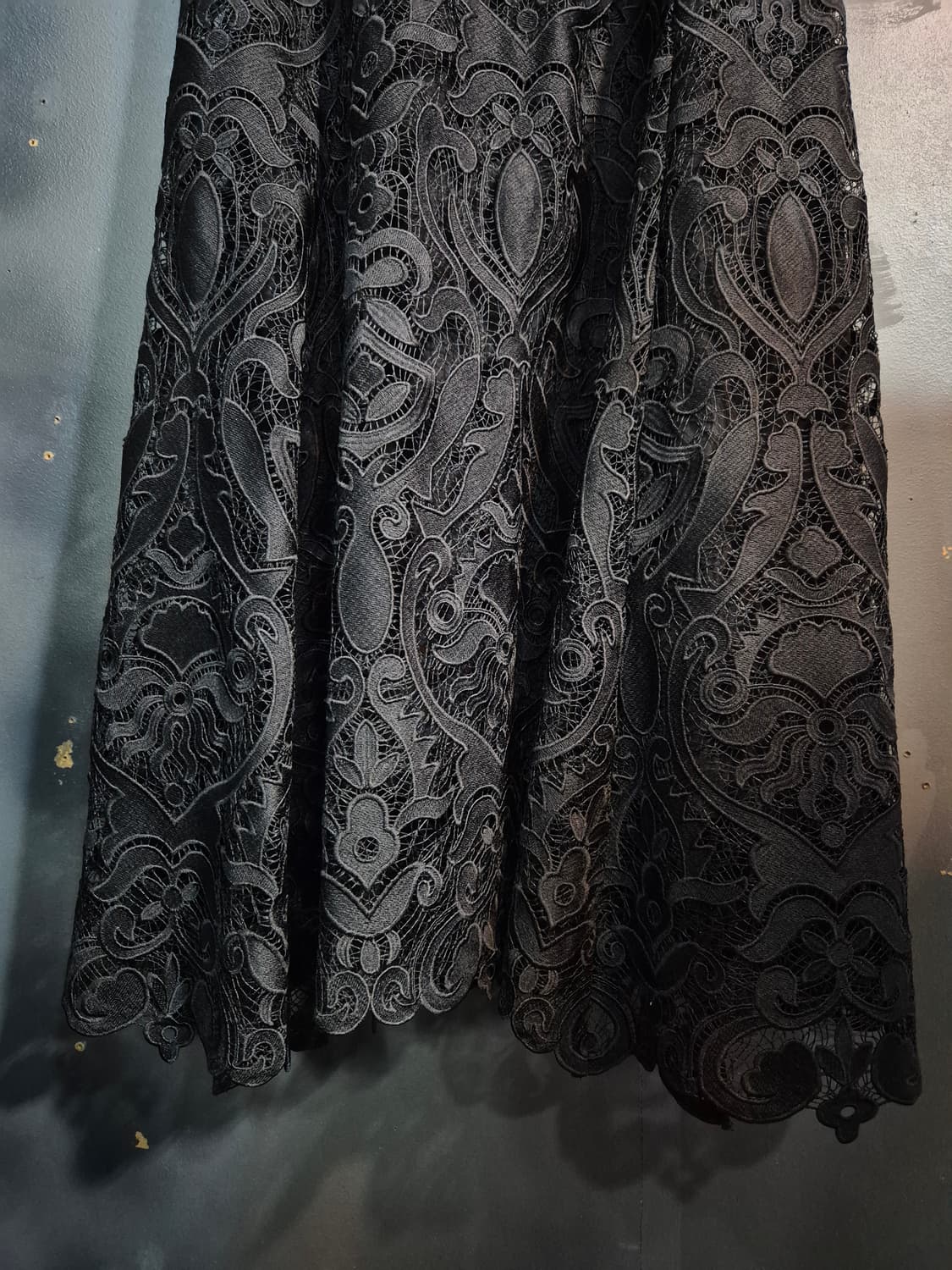 검정 레이스 롱치마 77 88 상품이미지4