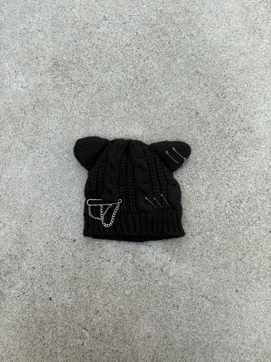 빈티지 캣 이어 펑크 비니 상품이미지1