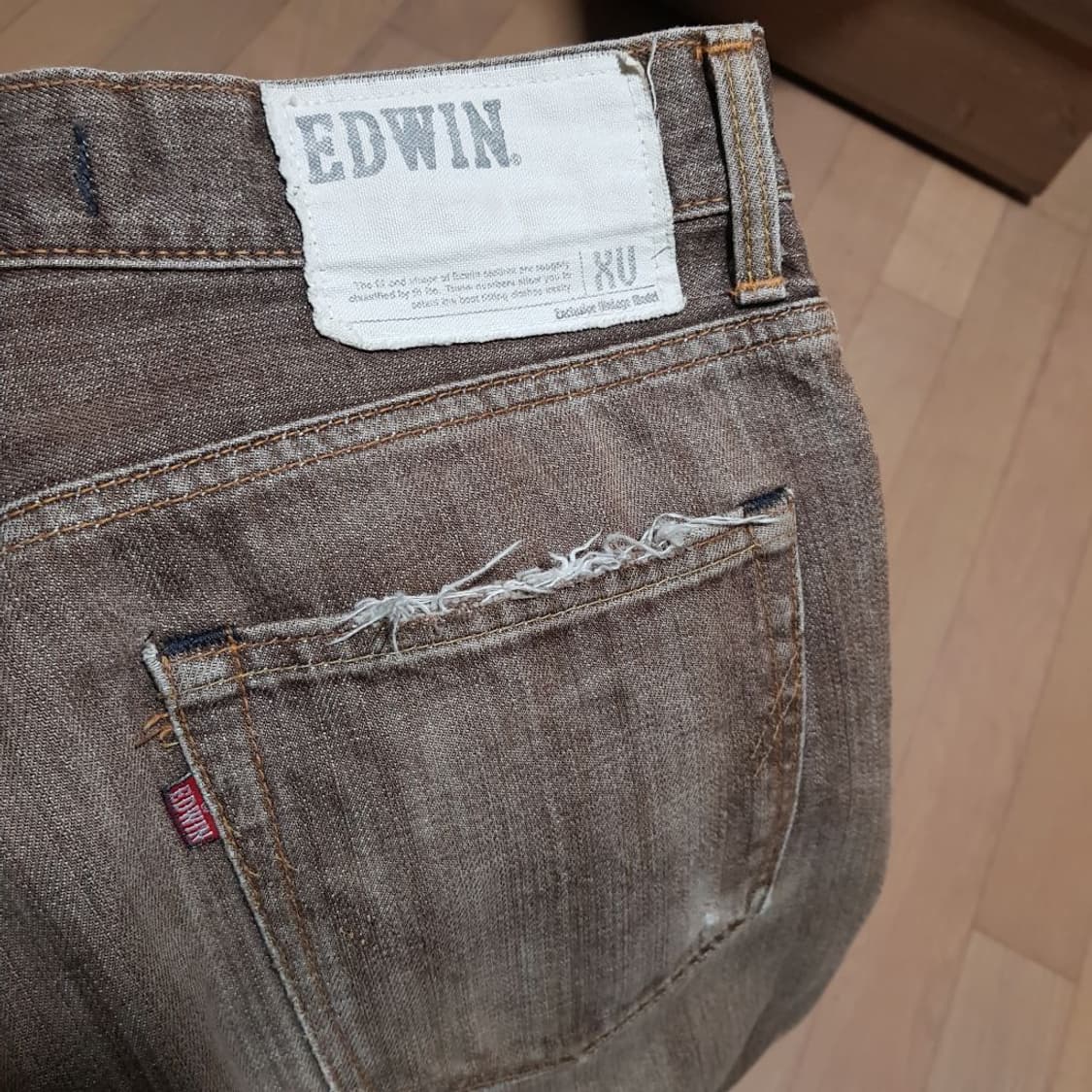 32 / 일본 에드윈 / 프리미엄 XV / 브라운데님/2광 상품이미지7