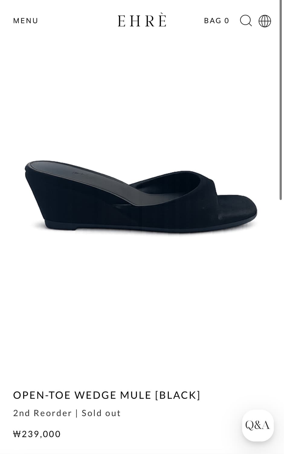 Ehre Open Toe Wedge Mule 37 상품이미지1