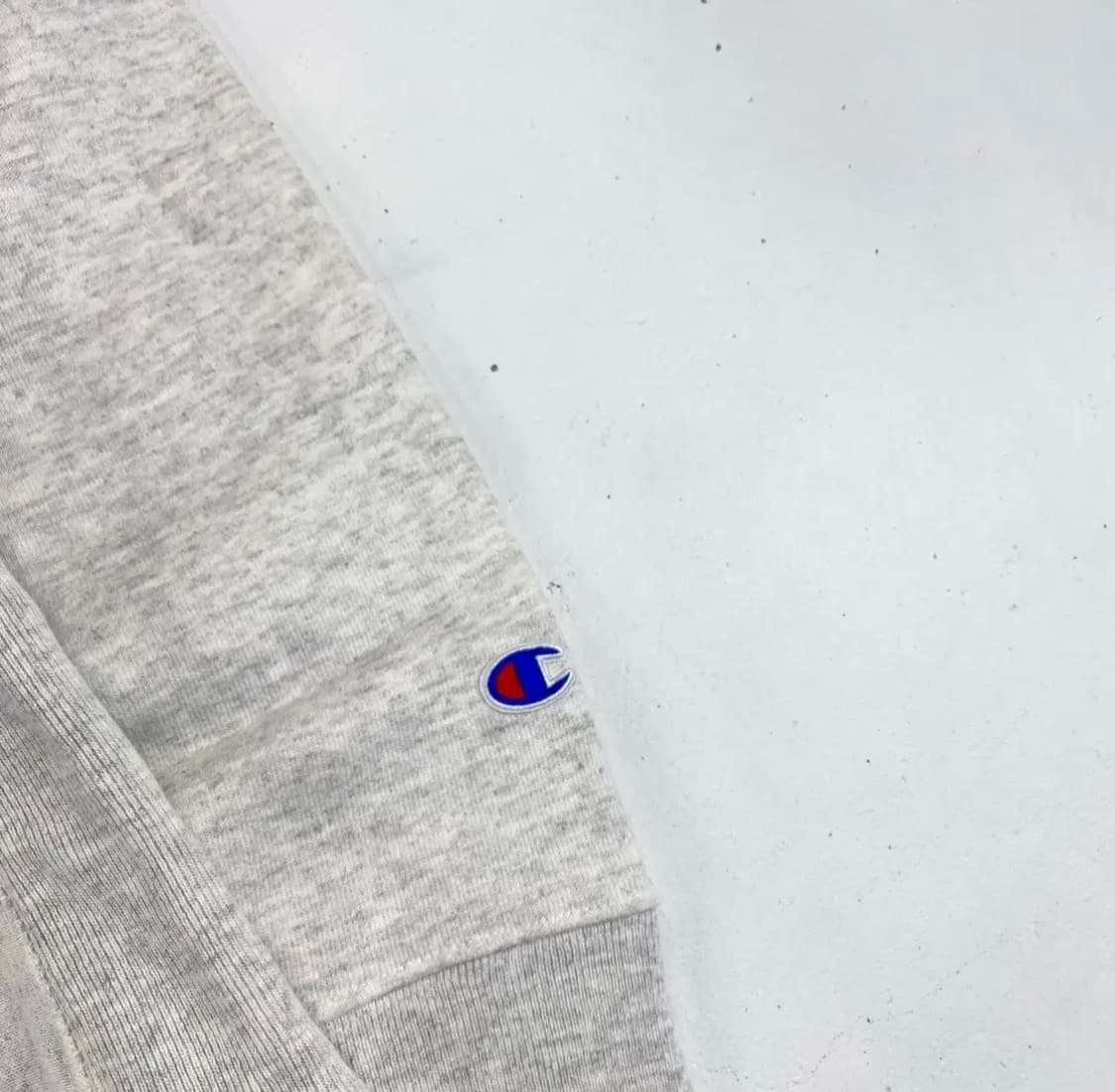 챔피온 리버스위브 블루 택 스펠아웃 빅로고 그레이 스웻 L 상품이미지5