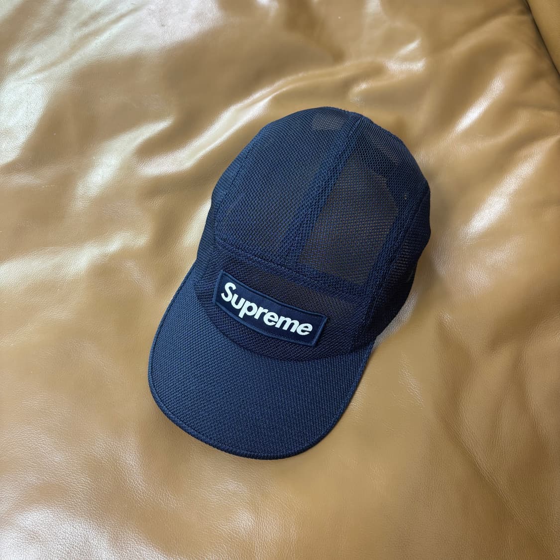 슈프림 캠프캡 모자 박스로고 23ss 메쉬 코듀라 네이비 상품이미지4