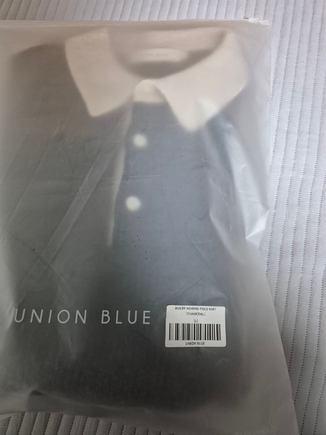 [L,차콜]유니온블루 럭비니트 판매합니다. 상품이미지4
