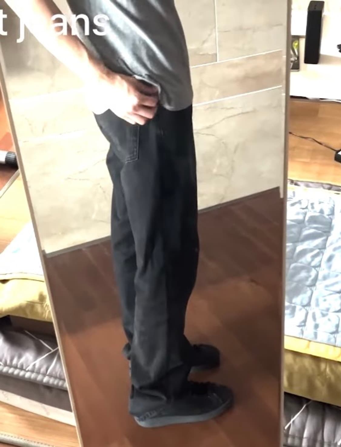 스트레이트 핏 흑청 진  상품이미지2