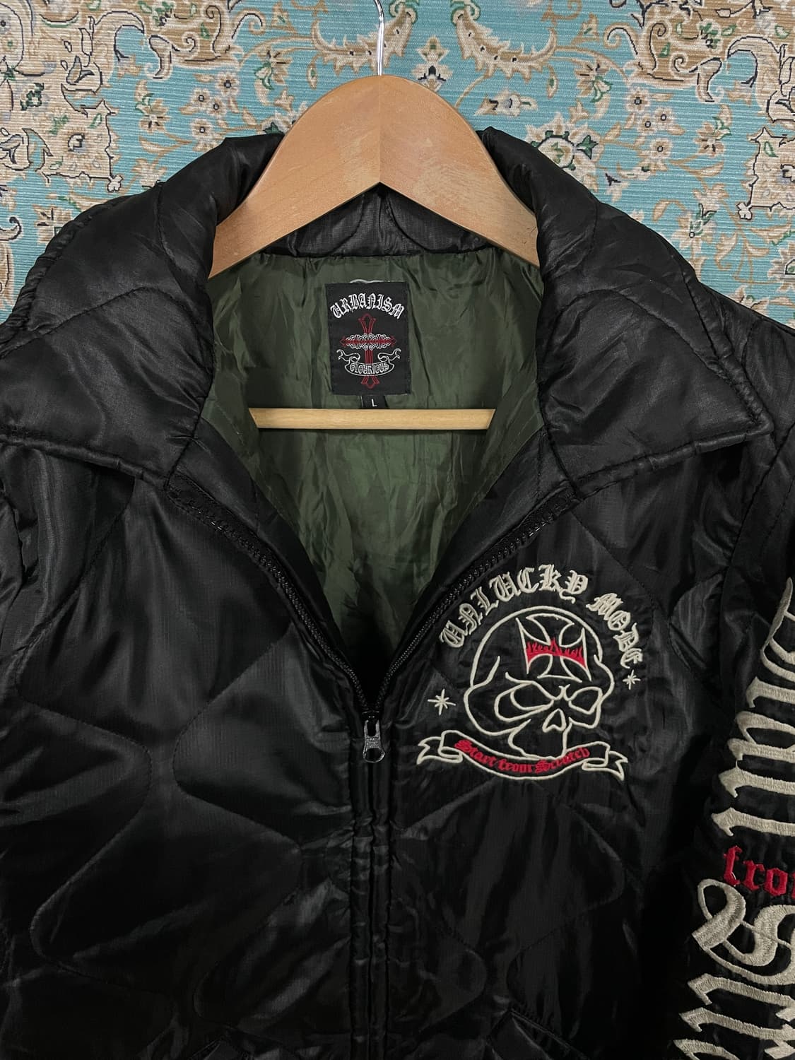 JPN 스컬 자수 퀄티드 집업1655 상품이미지2