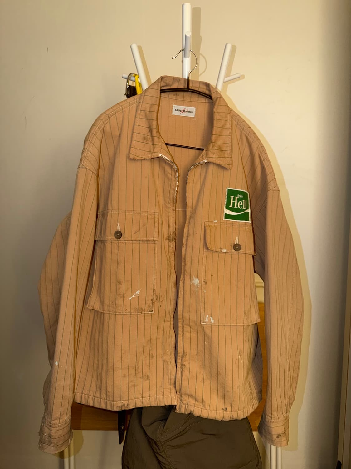 세인트 마이클 x 션 우더스푼 유니폼 자켓 베이지 상품이미지3