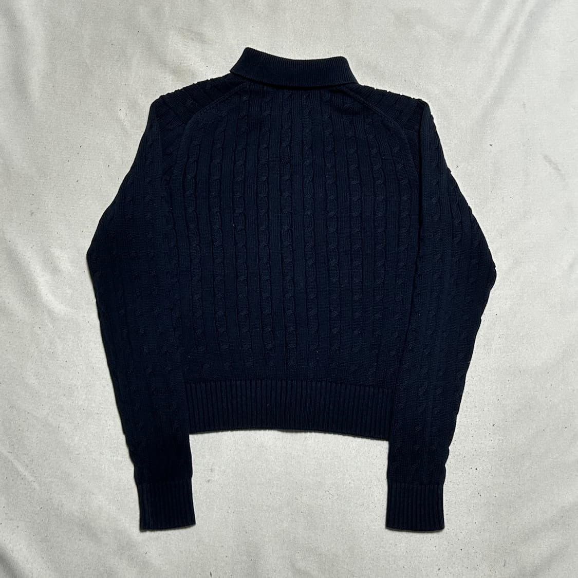 S 폴로랄프로렌 여성용 네이비 케이블 카라 가디건 상품이미지3