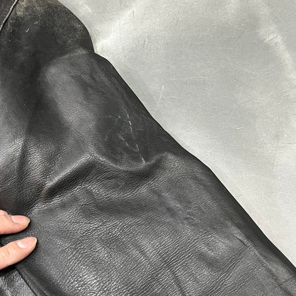  alain manoukian 빈티지 레더 카코트 y14974 상품이미지4