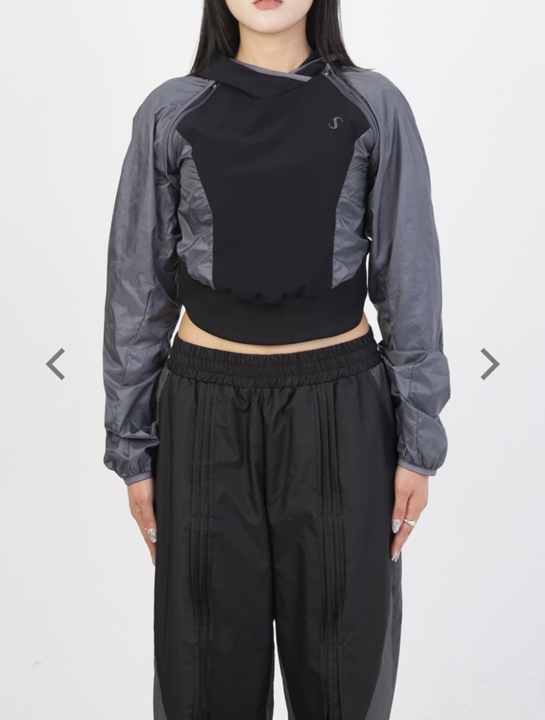 오호스 투웨이 후디볼레로 블랙 상품이미지1