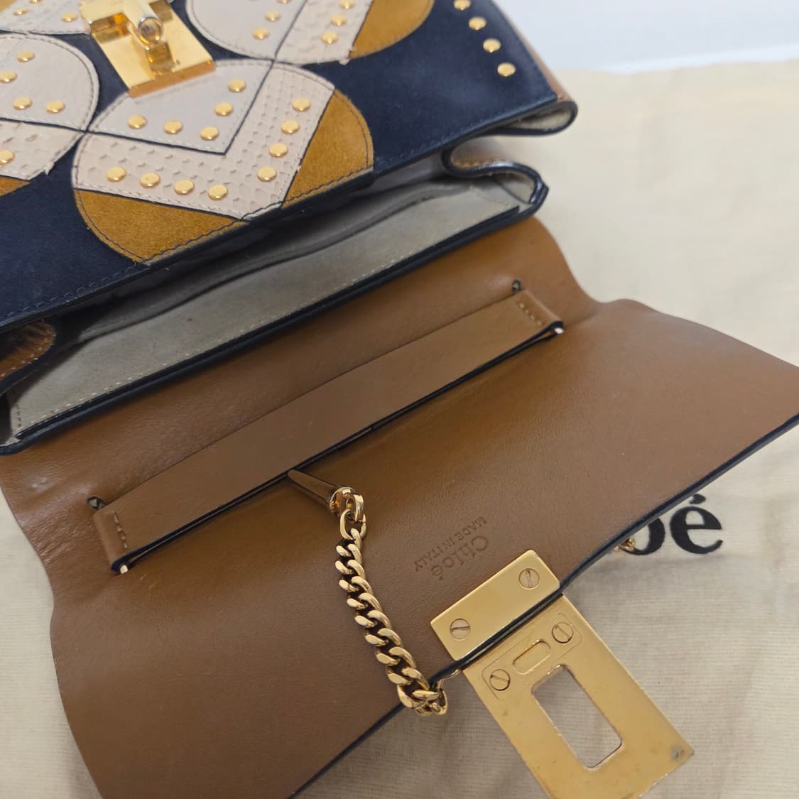 chloe 끌로에 정품 미디움 드류백 미듐 보헤미안 체인백 상품이미지7