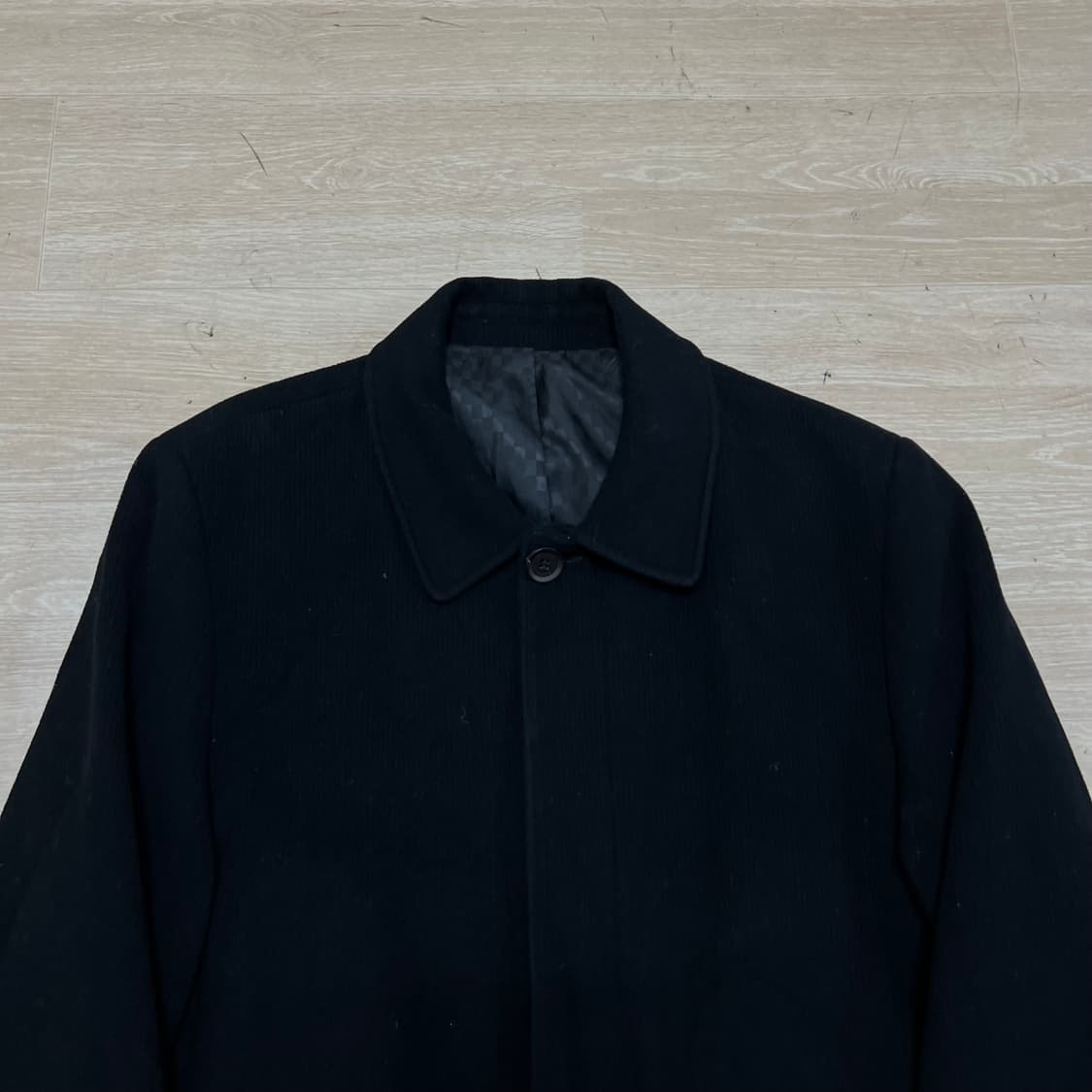 바쏘 옴므 클래식 모직 싱글 발마칸 맥코트 [블랙] L/100 상품이미지2