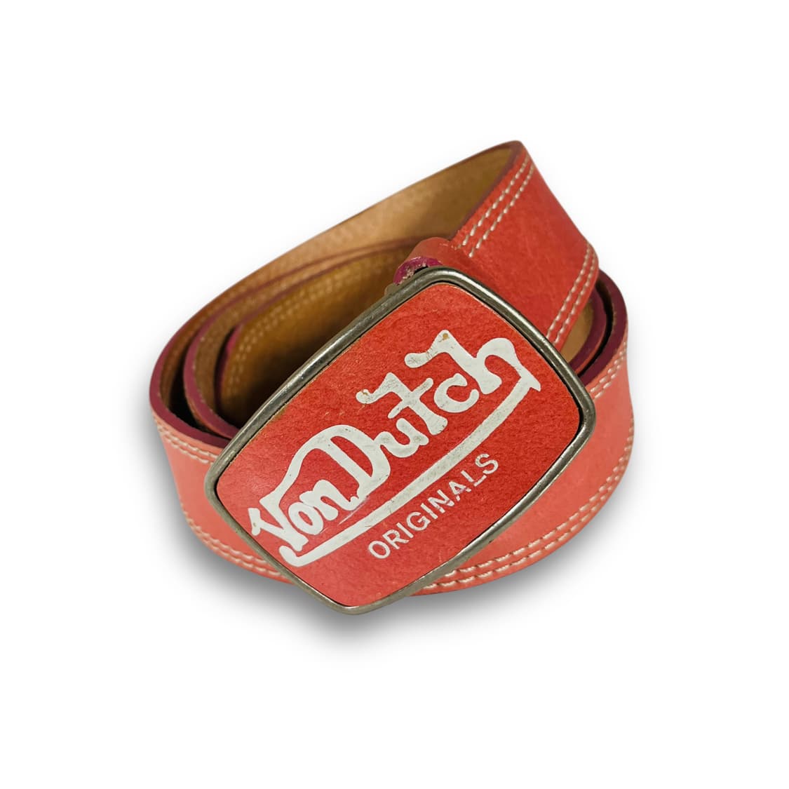 본 더치 00s 딸기우유 톤 y2k 빈티지 레더 벨트 상품이미지2