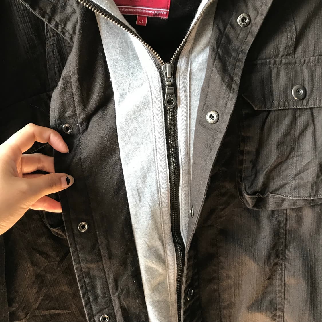 Y2k hood layered shirts   상품이미지3