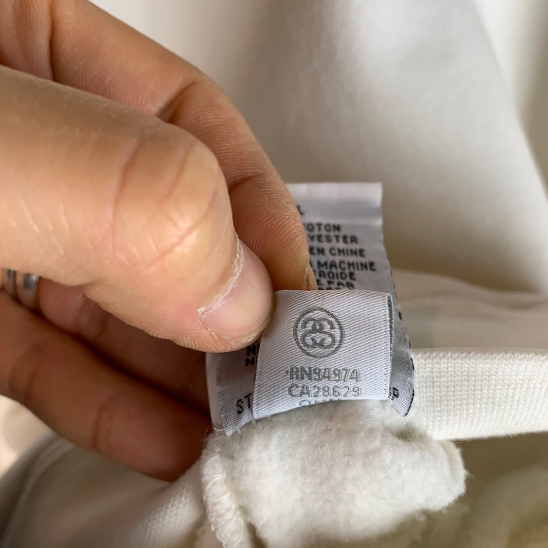 Stussy (스투시) 월드 투어 화이트 스웻 후드티 상품이미지10