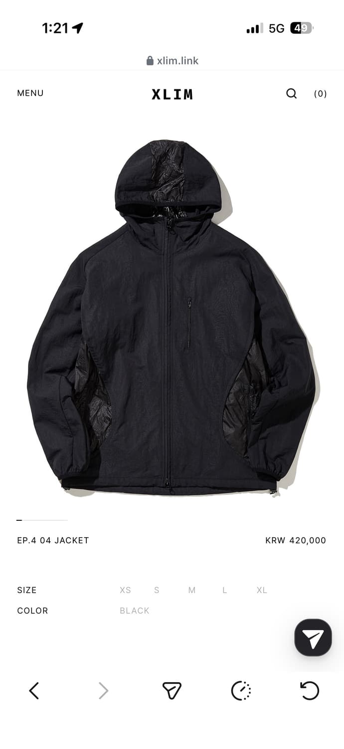 Xlim ep.4 04 바람막이 블랙 4사이즈 상품이미지4