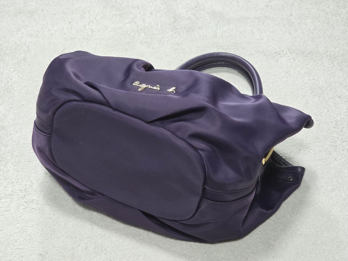 Agnes B 아네스 베 보야지 퍼플 토트백 상품이미지4