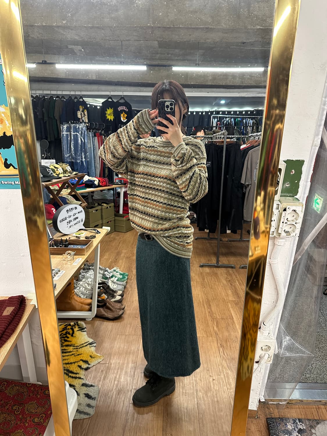 90s 이세이미야케 울 스커트 상품이미지2