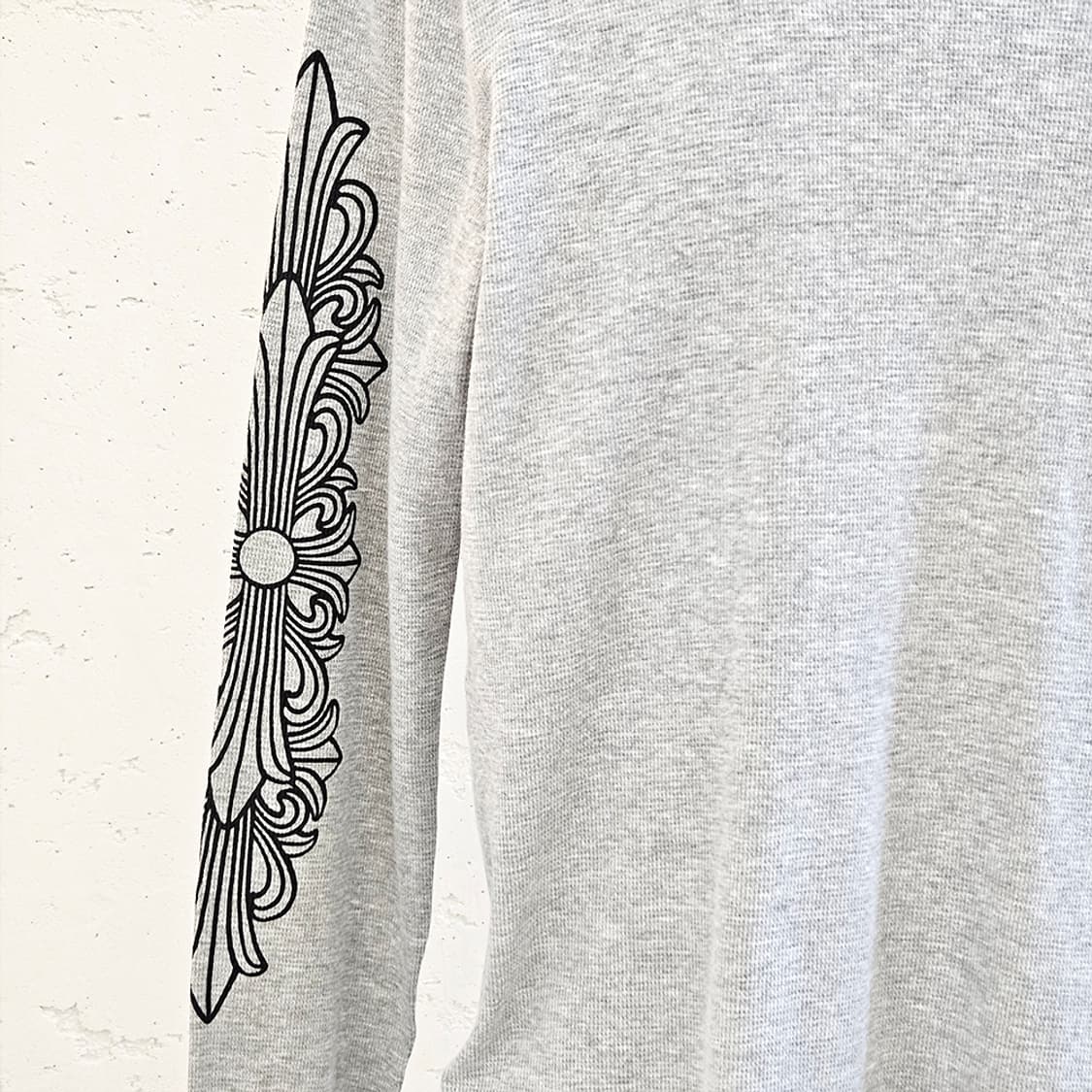 [XL] 미사용 크롬하츠 홀스슈 와플 니트 그레이 B1213C142 상품이미지6