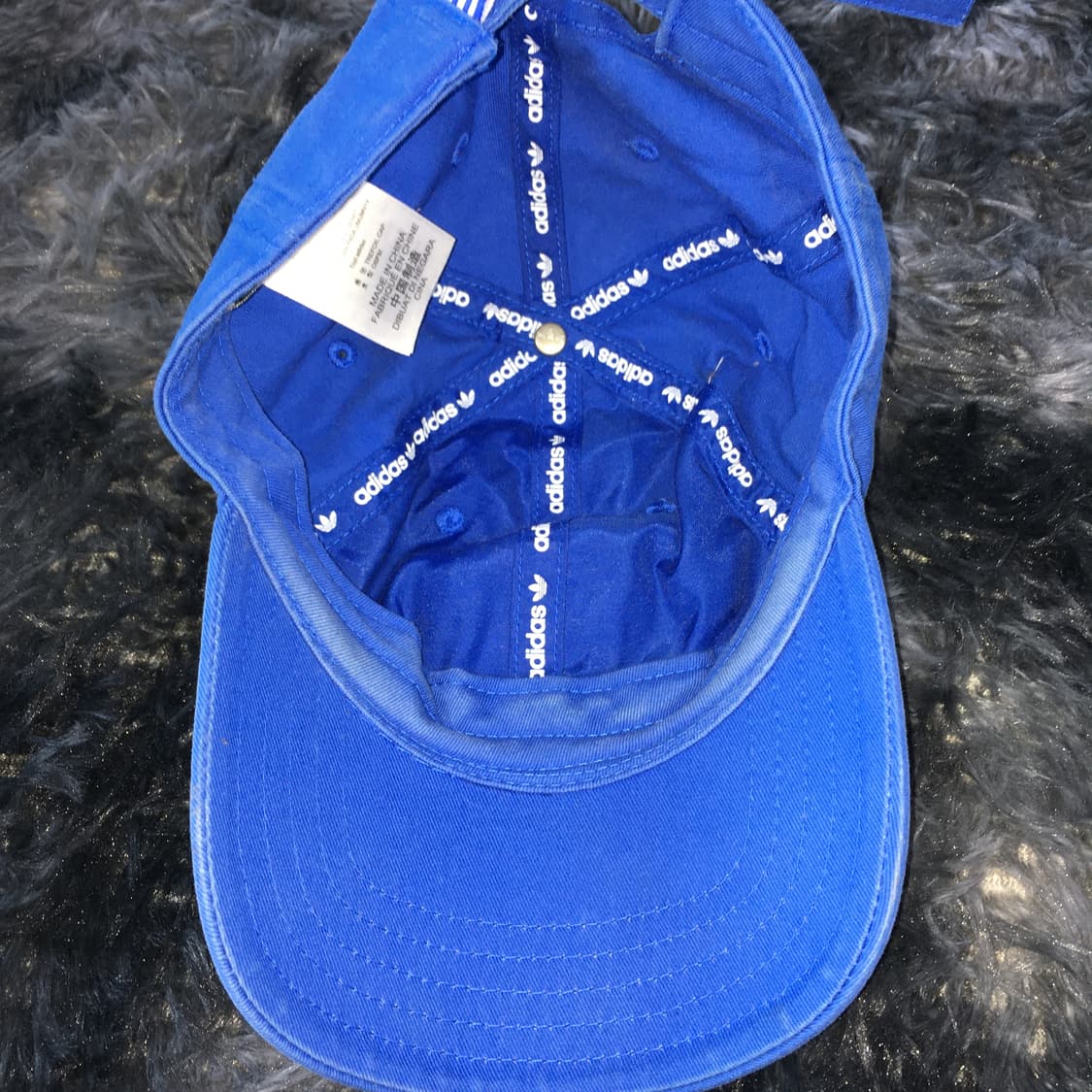 투티/A0 ADIDAS 빅로고 자수 볼캡 불꽃 로고 야구 모자 블루 상품이미지7