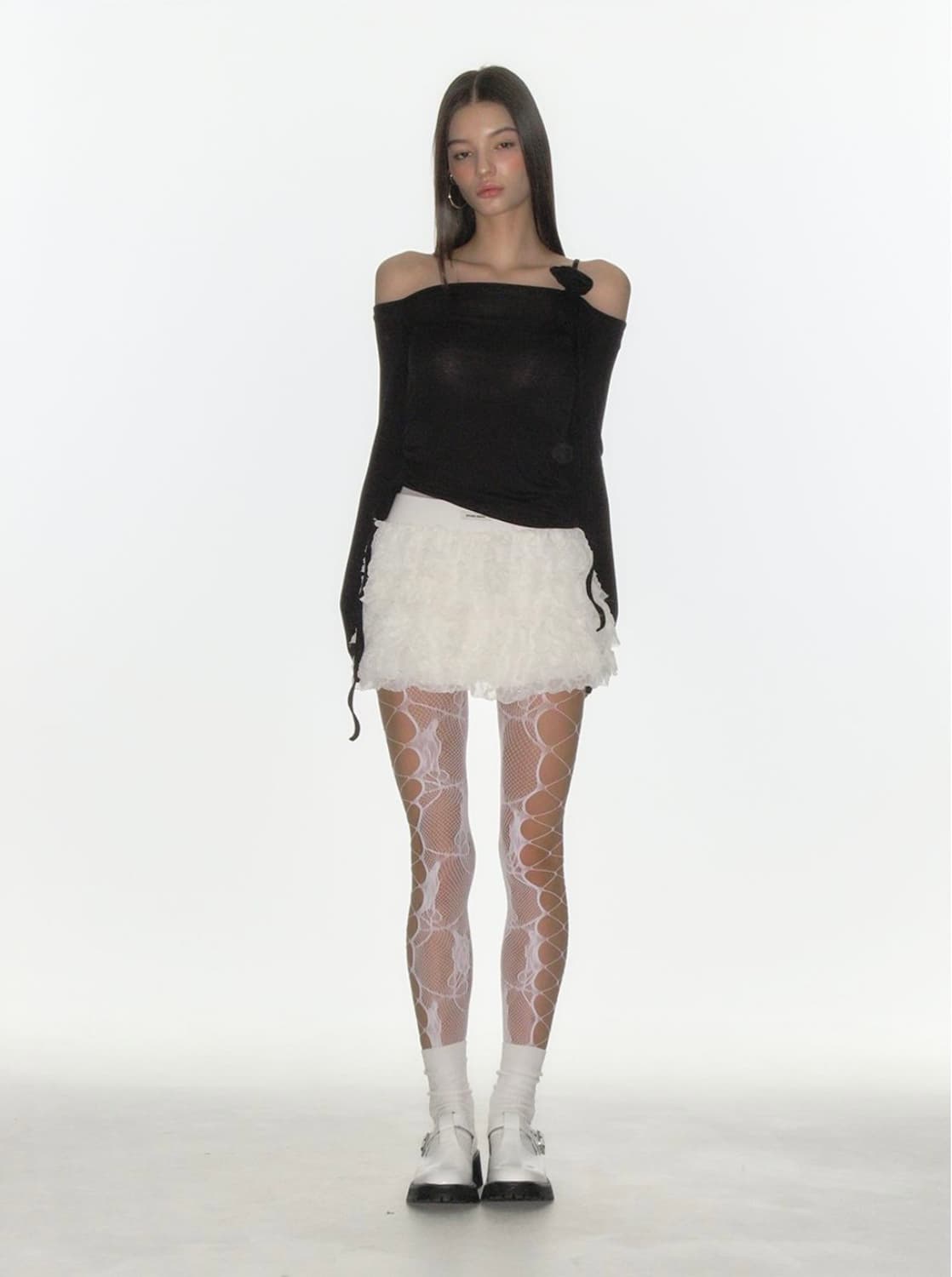 크랭크 CANCAN FRILL MINI SKIRT_IVORY 상품이미지2
