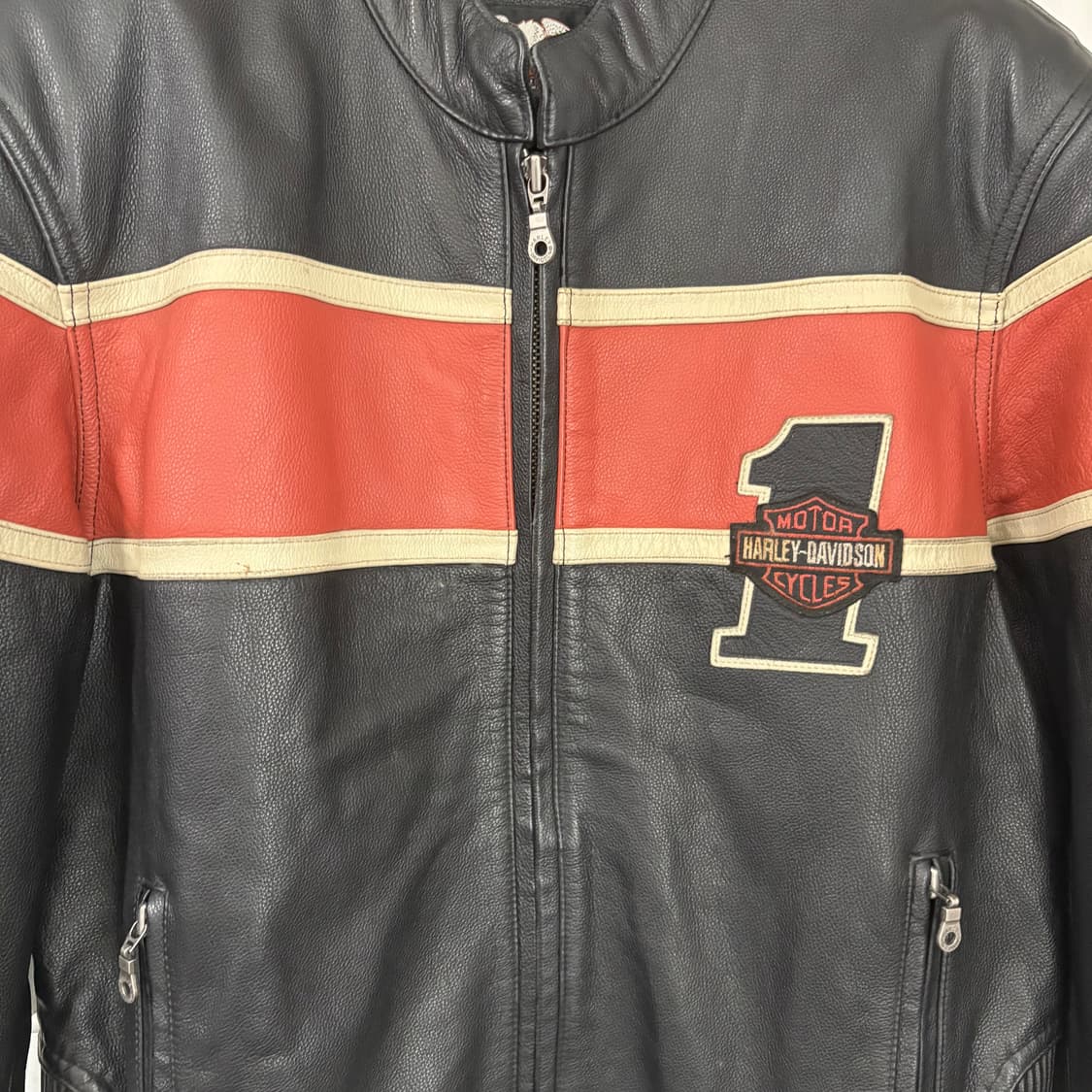 할리데이비슨 로고 레더 바이커 자켓 M 라이더자켓 가죽자켓 상품이미지6