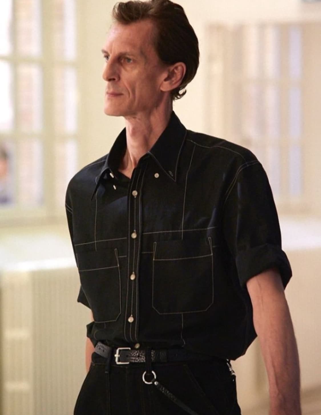 르메르/블랙 스티치 밀리터리 셔츠/46 상품이미지1