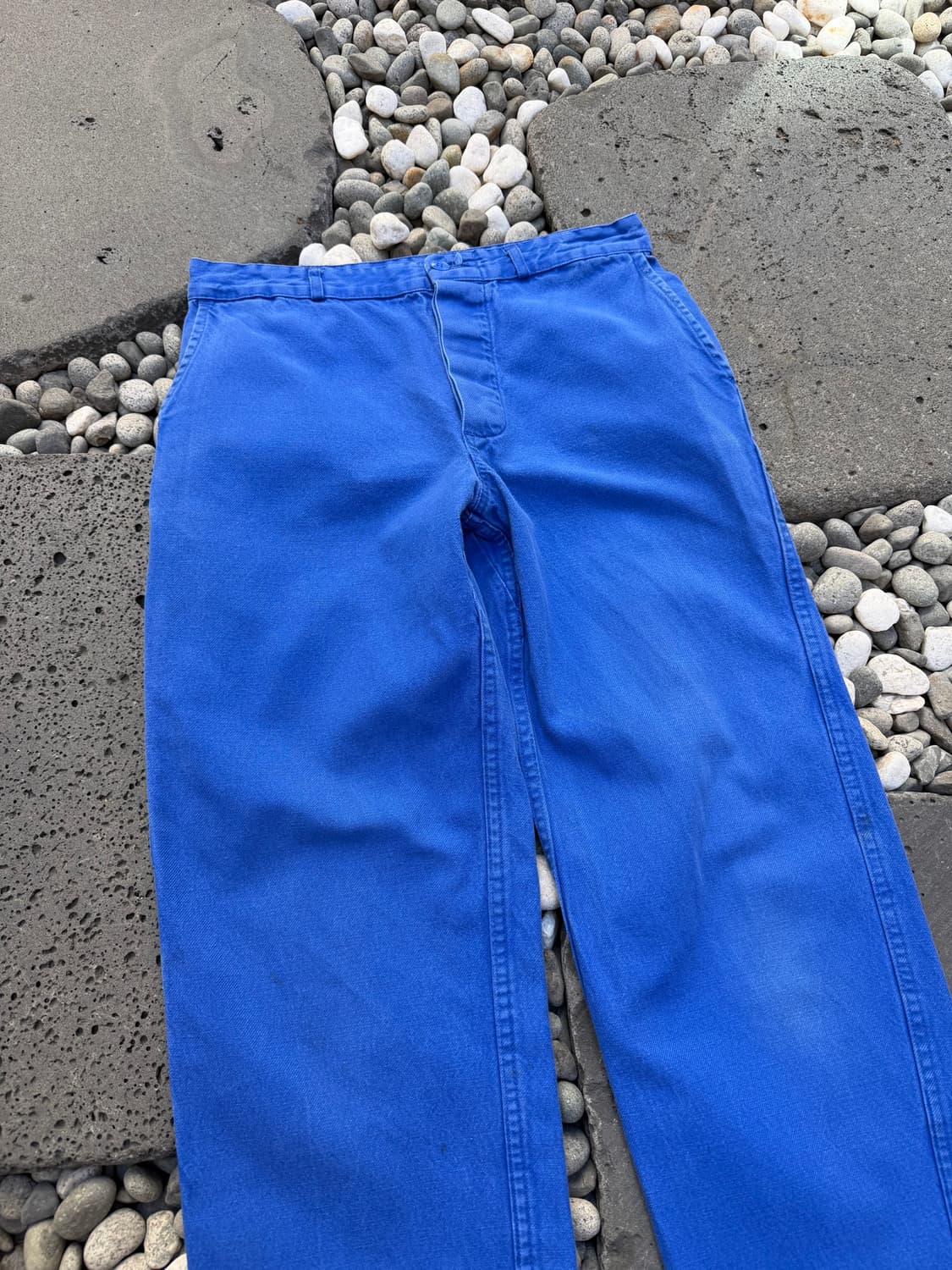 1970s VINTAGE WASHED BLUE FRENCH 프렌치워크팬츠 상품이미지5