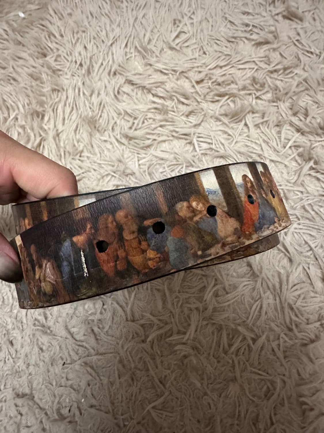 슈프림 라스트 서퍼 레더 벨트 멀티컬러 라지 판매 혹은 엠사이즈 교환 상품이미지2