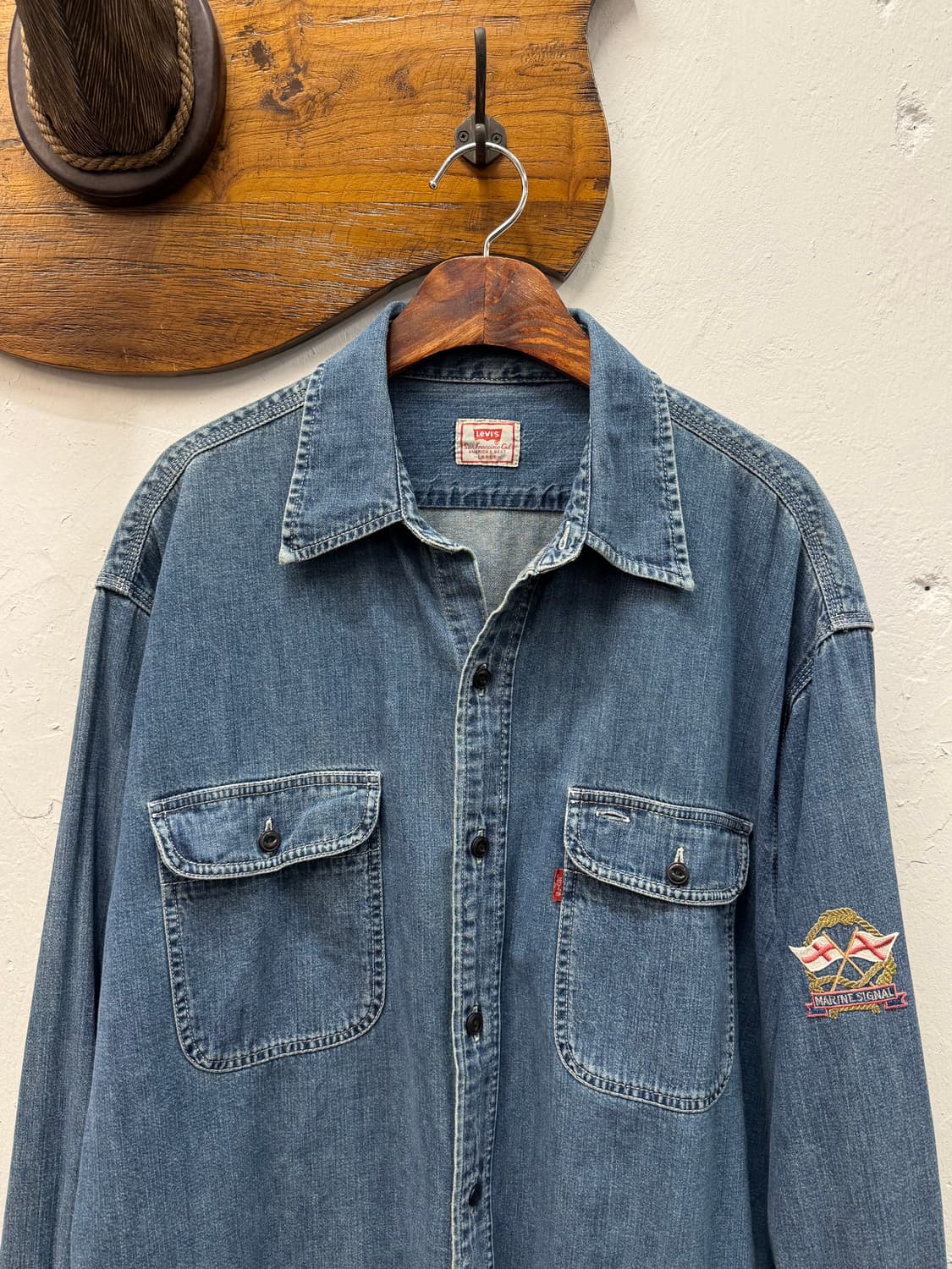 L) 90s Levi’s Marine Signal Patch Denim  상품이미지1