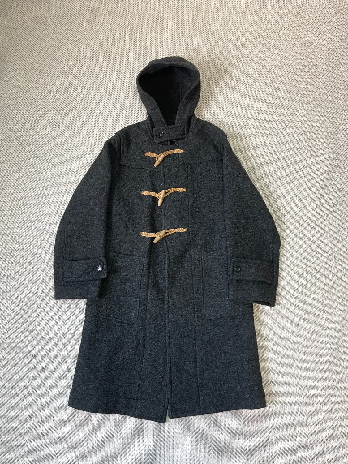 카반 드 주카 로프 토글 후드 더플 코트 상품이미지1