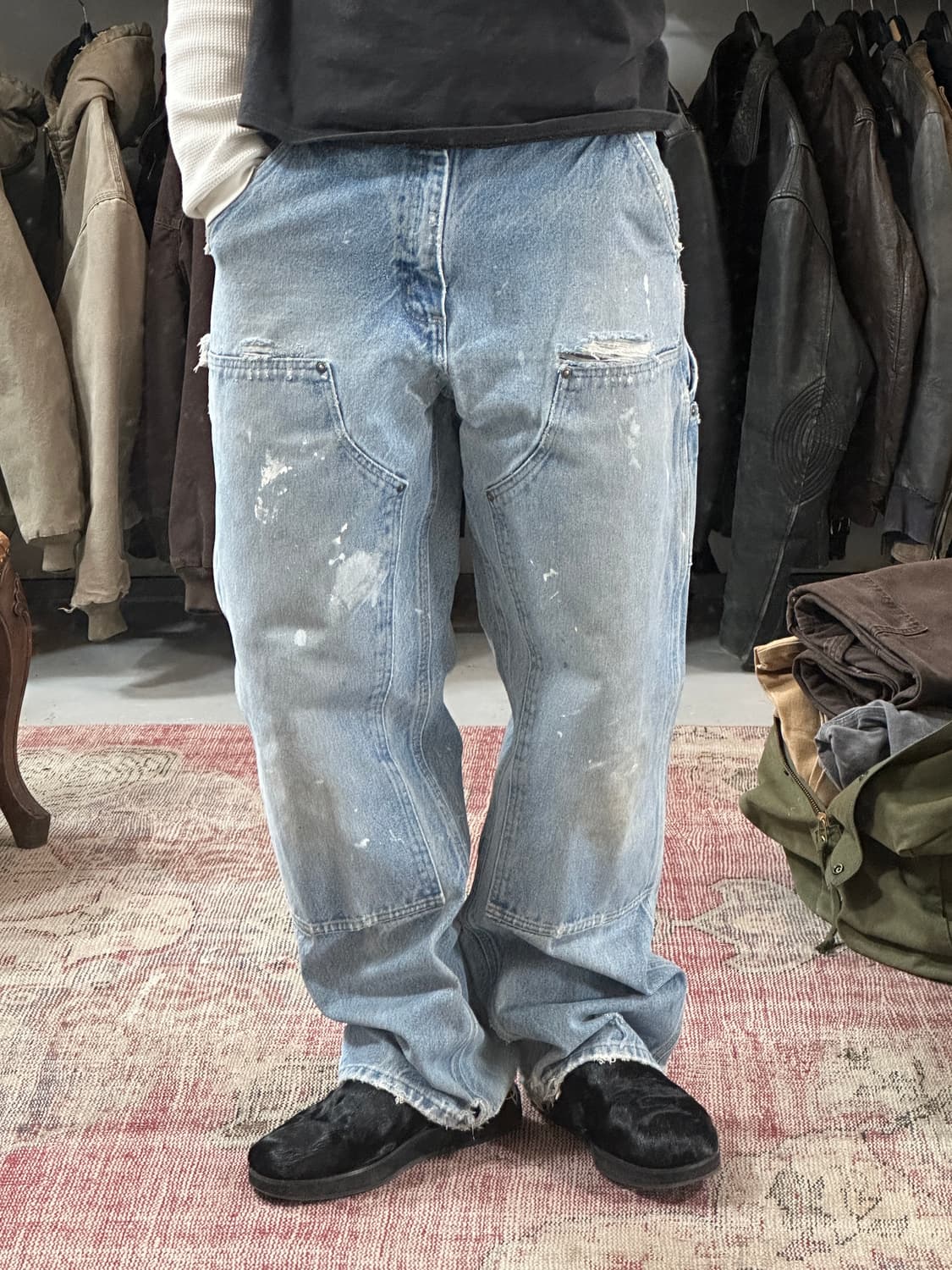 OG 칼하트 데님 더블니 팬츠 칼하트 B73 썩블니 상품이미지10