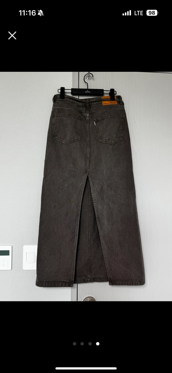 썬번프로젝트 맥시 데님 스커트 브라운 m 상품이미지4