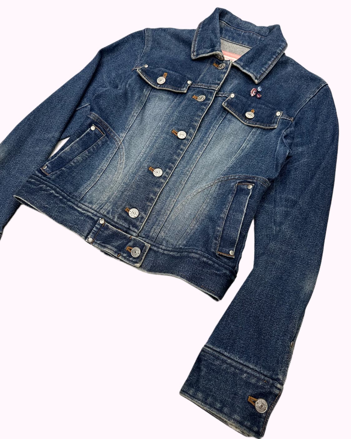 kitsch cubic denim crop jacket 상품이미지3