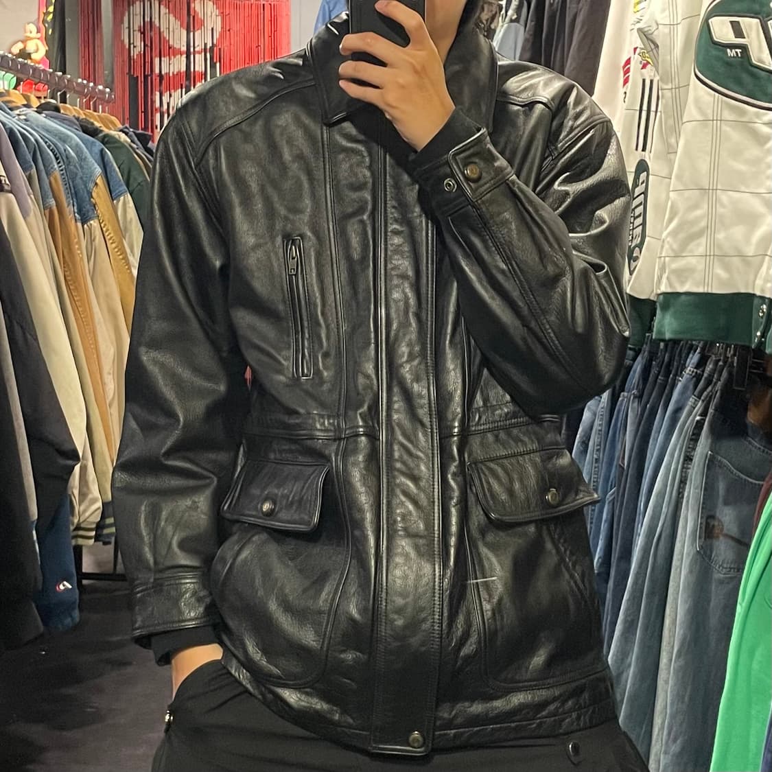 Vintage 100% 리얼소가죽 레더자켓 상품이미지8