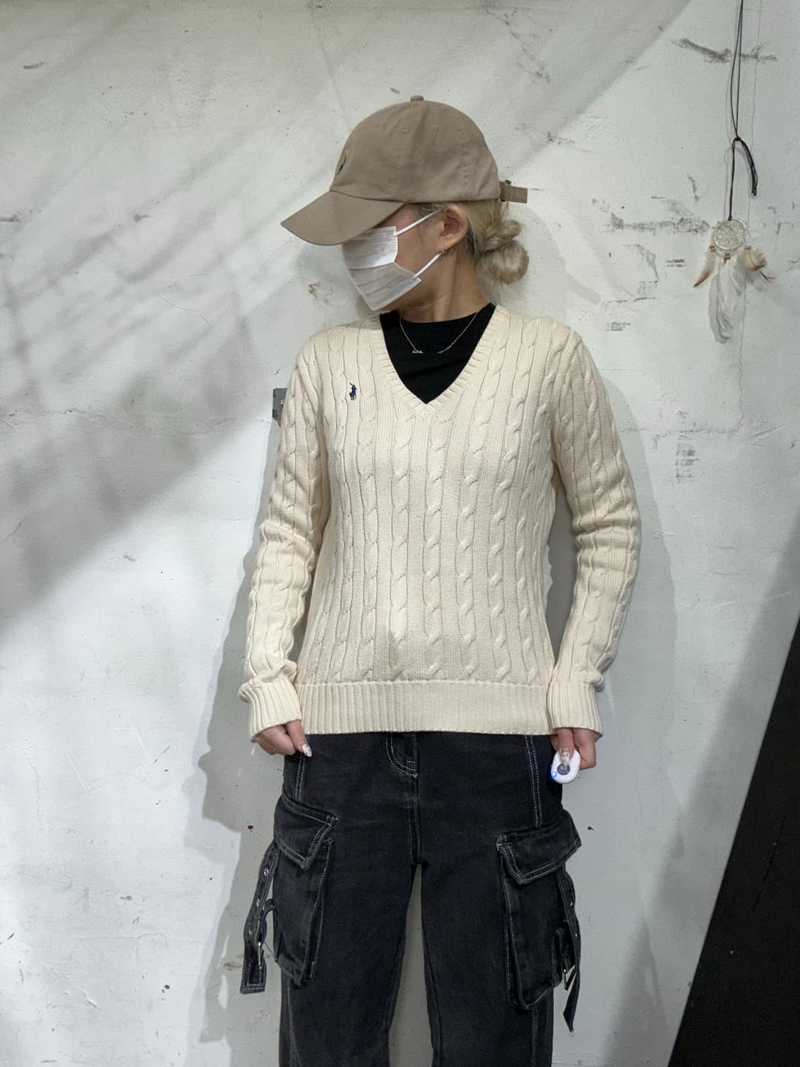 폴로 신형 아이보리 꽈배기 니트 M 상품이미지2