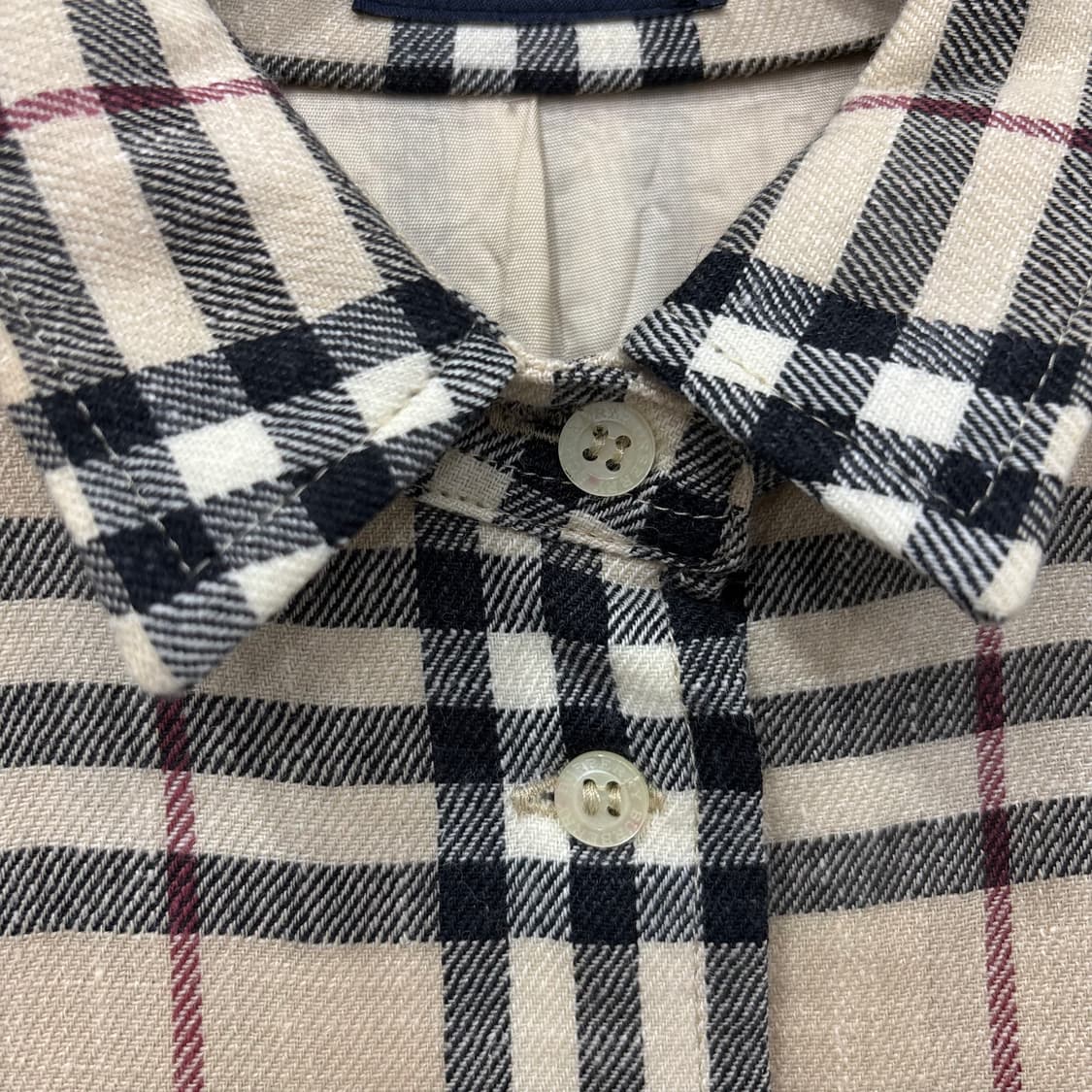 일본정품“ Burberry 노바 체크 셔츠 롱 원피스36 상품이미지8