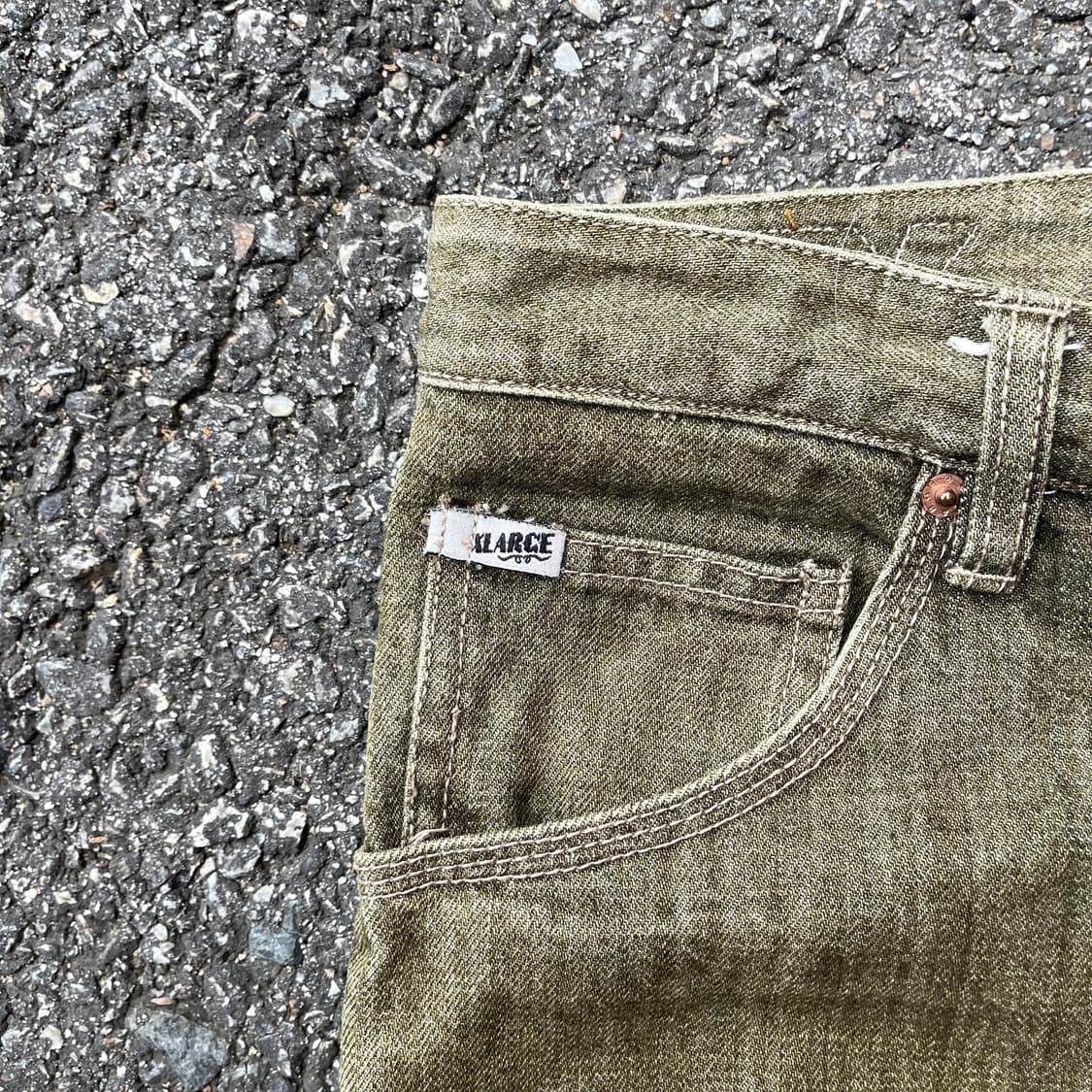90s XLarge 엑스라지 5포켓 브라운 데님팬츠 상품이미지4