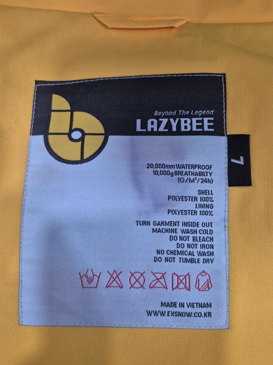 LAZYBEE 레이지비 스노우 스키 조끼 패딩 남성 100사이즈 상품이미지6