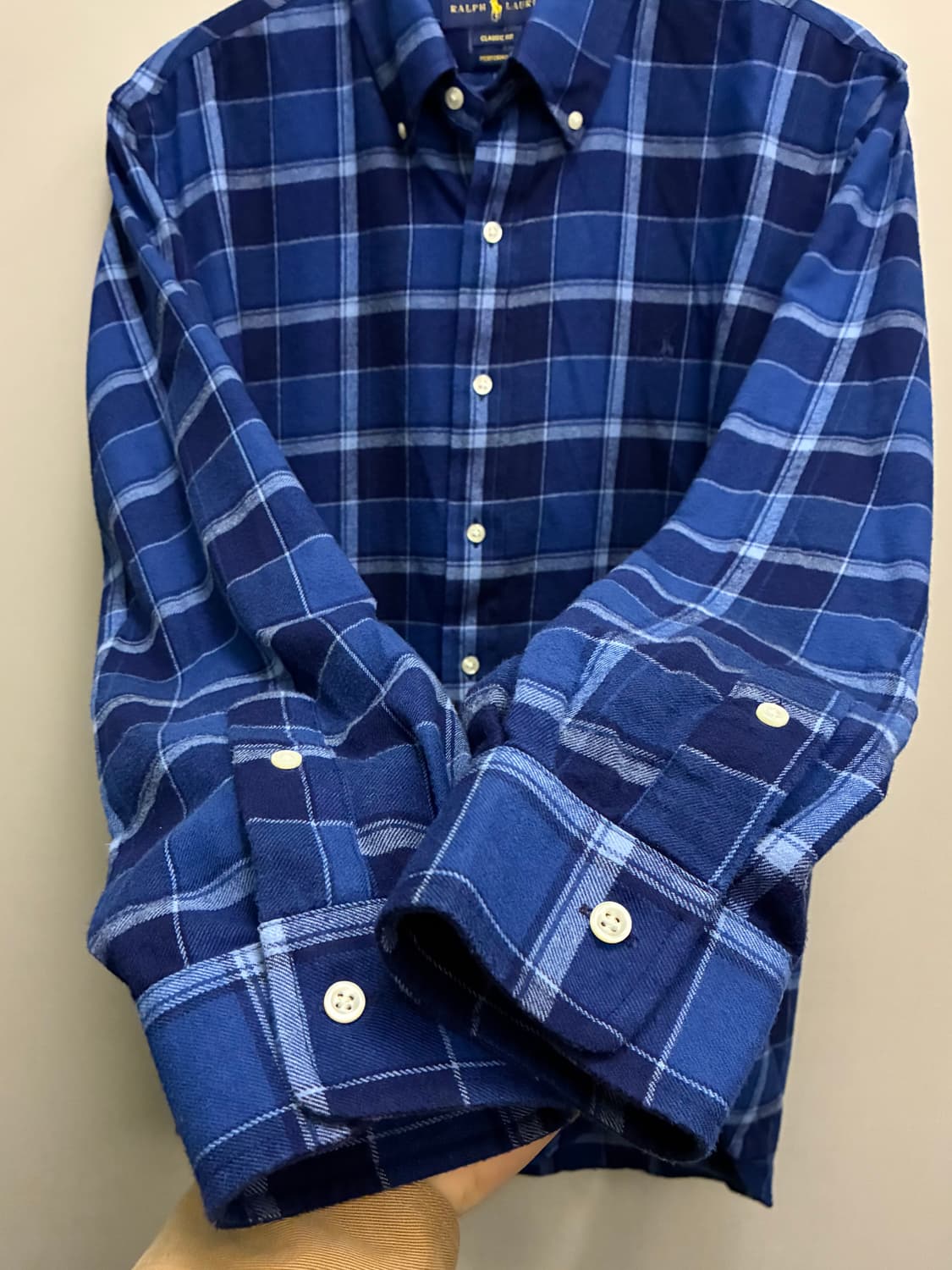 (L)POLO 폴로랄프로렌 코튼 클래식핏 플란넬 체크셔츠 상품이미지5