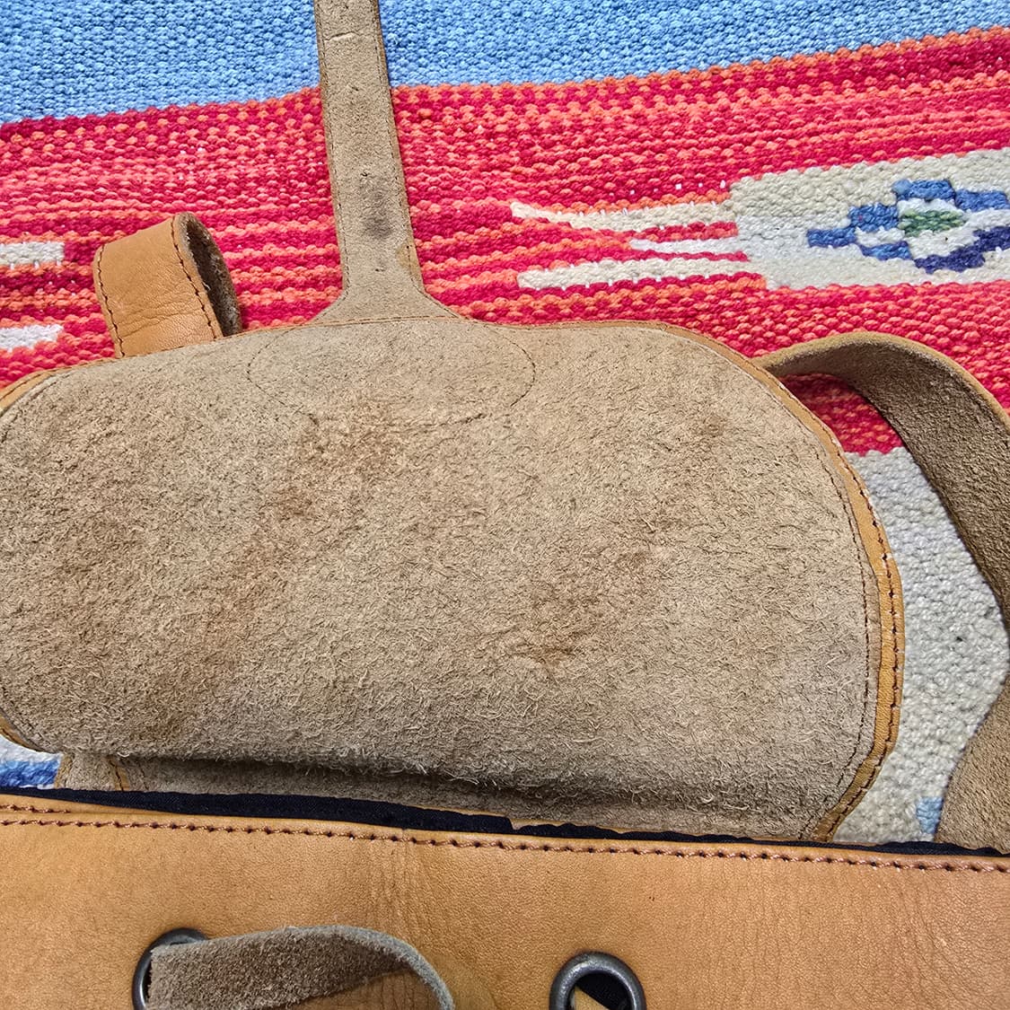 치마요 오르테가 나바호 에스닉패턴 울 가죽 백팩 상품이미지3