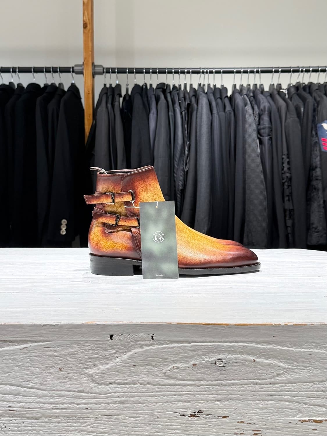 다이아몬드 워커 브라운 파티나 버클 조퍼 부츠 상품이미지6