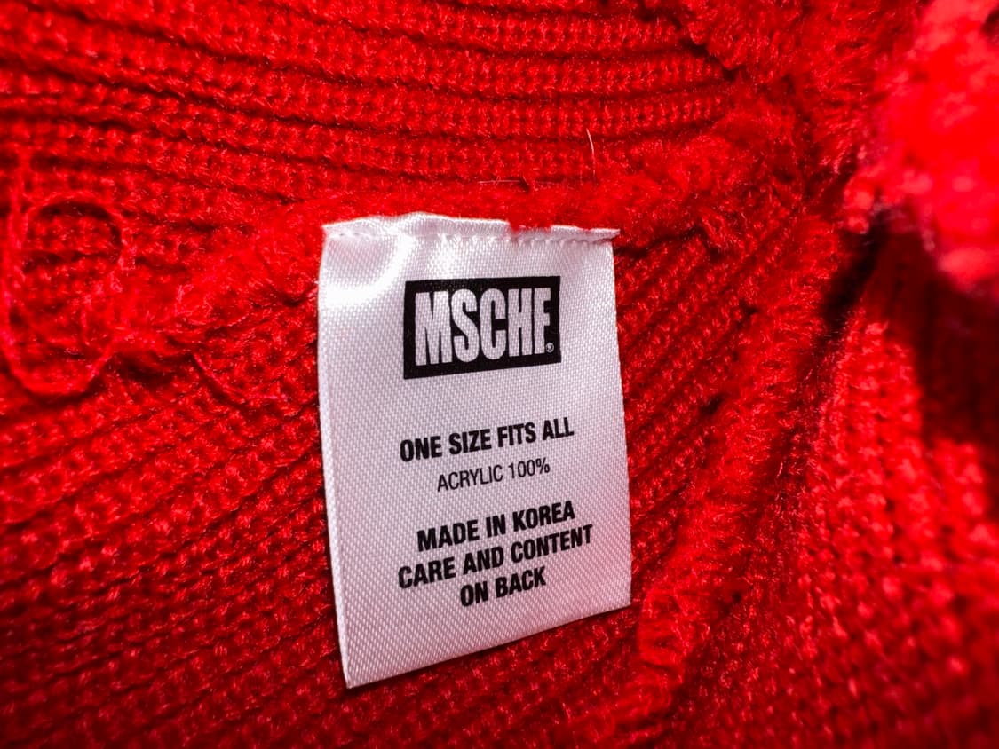 미스치프 17FW 비니 레드 상품이미지2