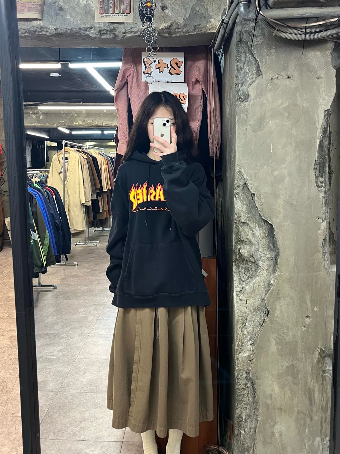 트레셔 기모 후드티 블랙 L  #csz3157 상품이미지2