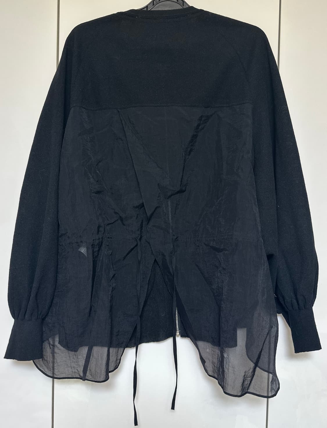 한섬시스템블랙 시스루 밑단 집업 니트 마가디건  상품이미지6