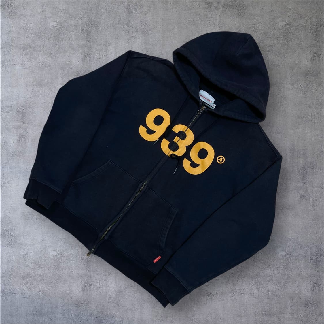 아카이브 볼드 939빅로고 네이비 후드 집업 상품이미지1