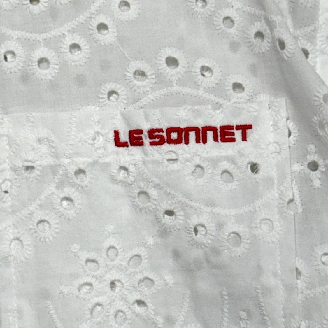 LE SONNET 아일렛 서머 셔츠 화이트 상품이미지2