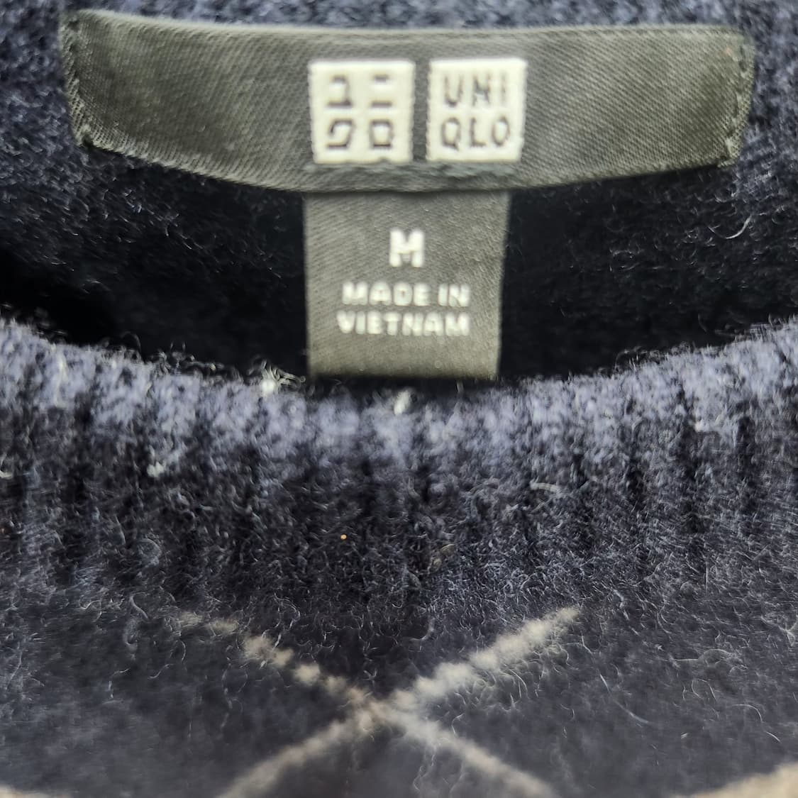 유니클로 아가일 패턴 니트 M 상품이미지4