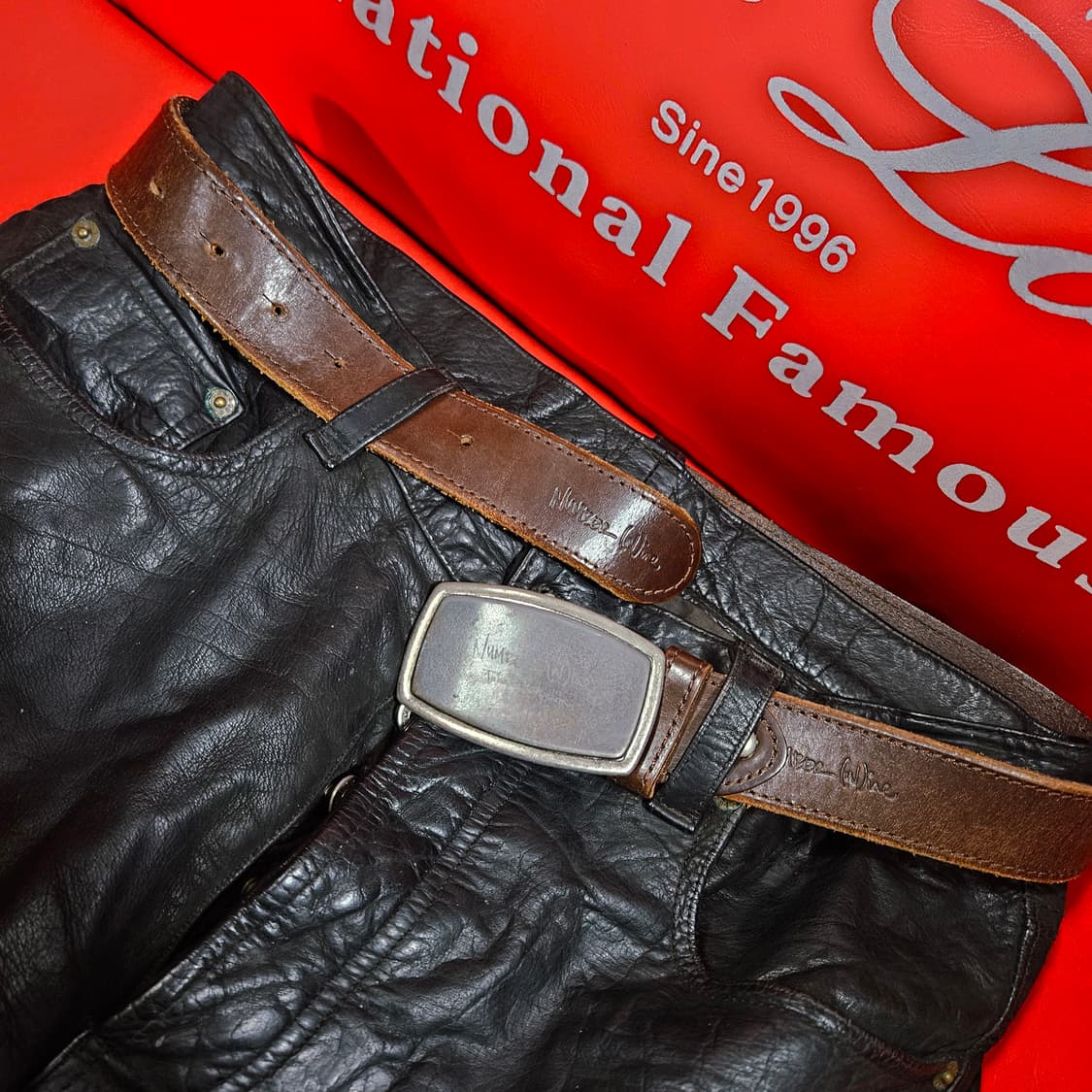 넘버나인 " (N)INE " 빈티지 가죽 벨트 상품이미지3