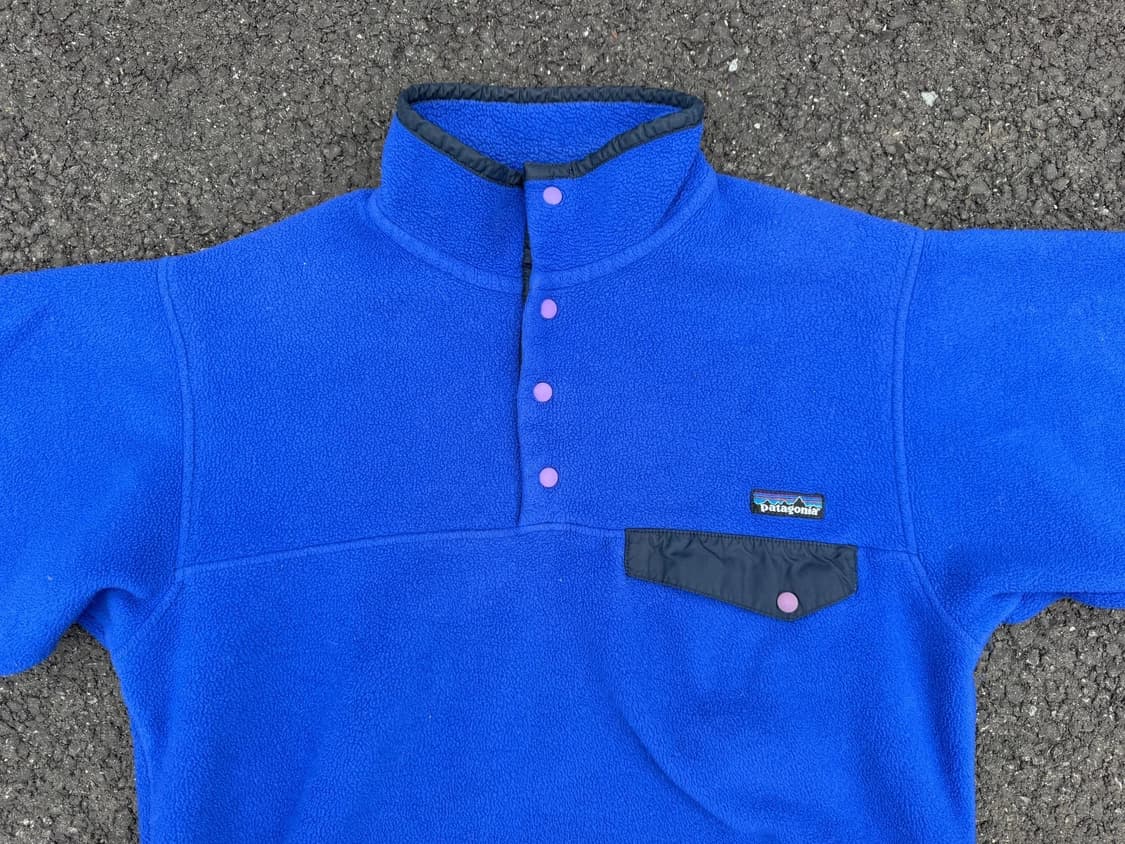 90s 멕시코 파타고니아 신칠라 스냅-T 블루 퍼플 상품이미지5