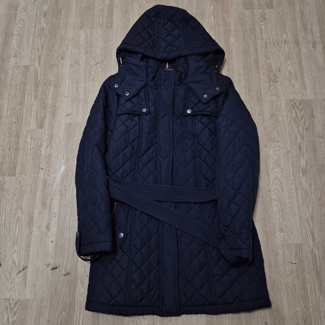 타미힐피거 여성 클래식 트렌치 롱 후드 퀼팅점퍼 M(95) 상품이미지1